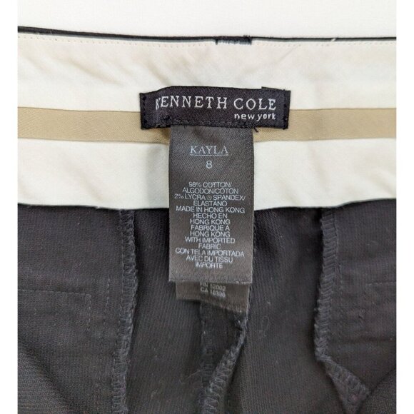 Kenneth Cole Kayla Wide Leg Dress Pant Flat Front Black Size 8 - Picture 3 of 10